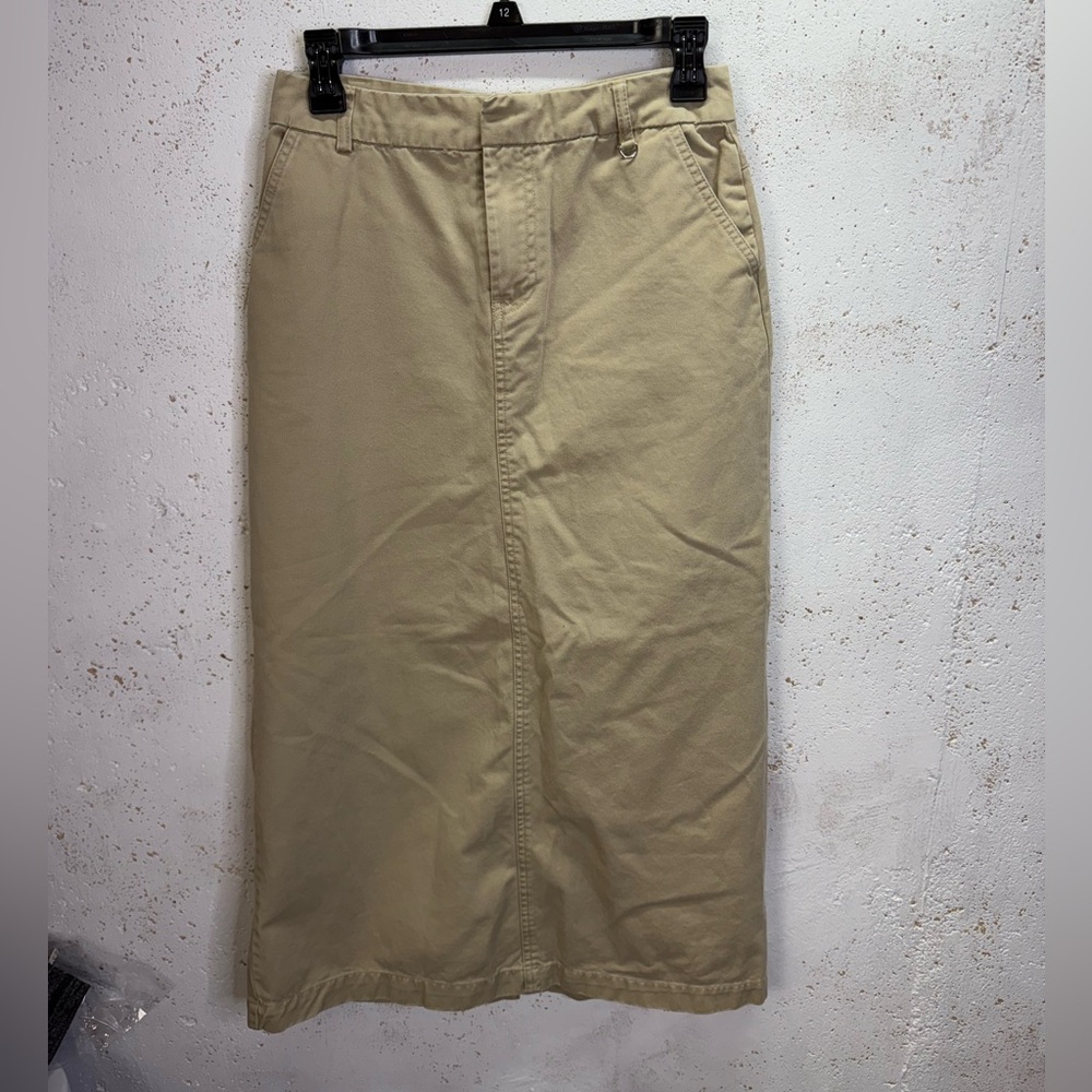 Vintage 2000s Denim Tan Beige Women's Long Maxi/Midi Skirt Size XS Old Navy - Picture 3 of 15